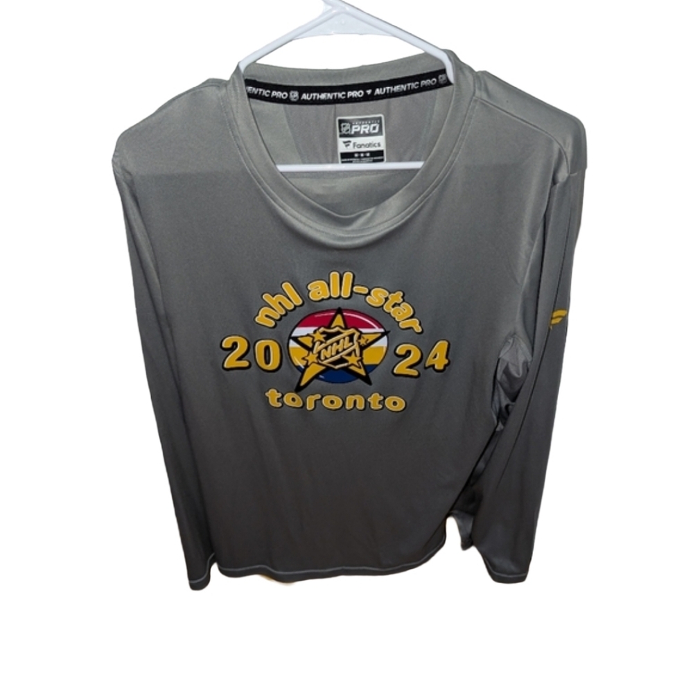 Men's Fanatics Gray NHL All-Star 2024 Toronto Long Sleeve Tee
